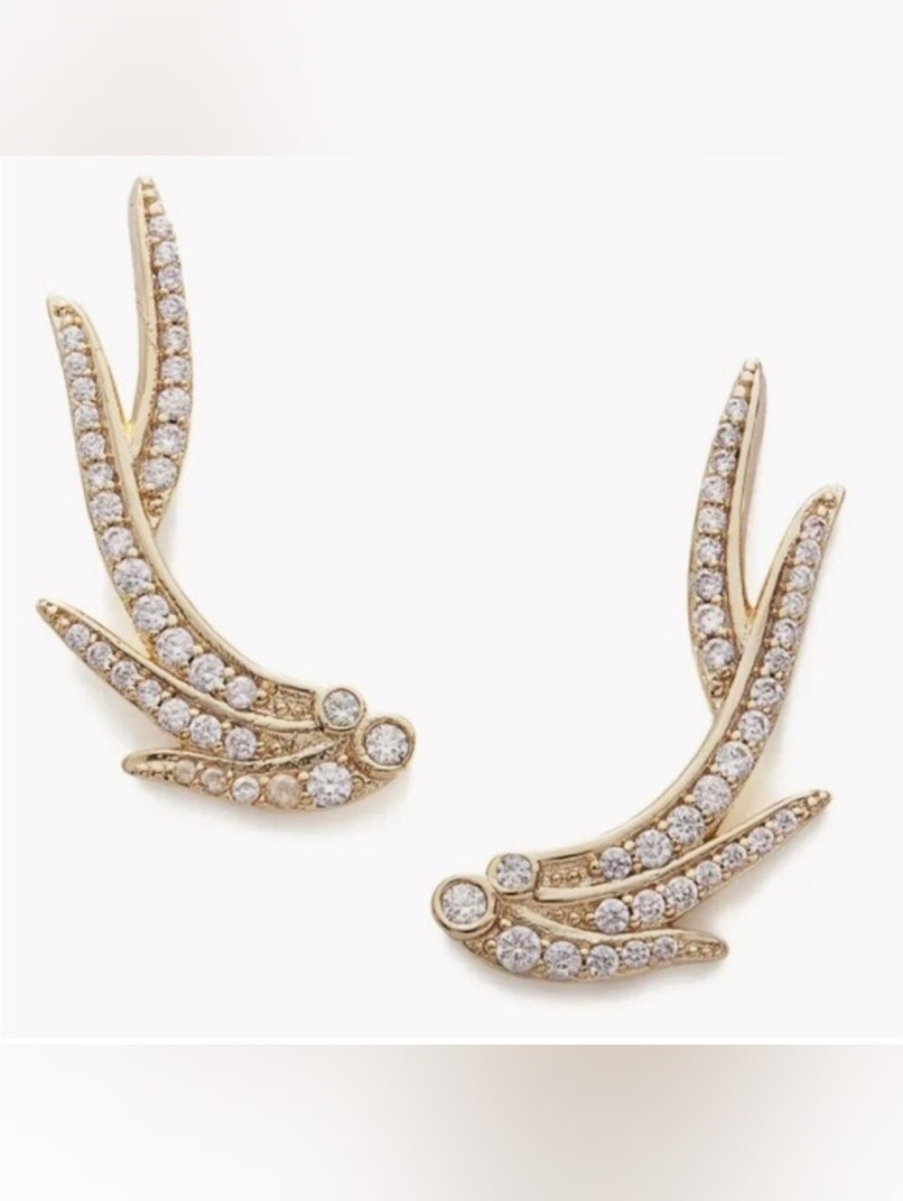 Kendra Scott Daphne Gold Tone & Crystal Rhinestone Ear Climber Earrings